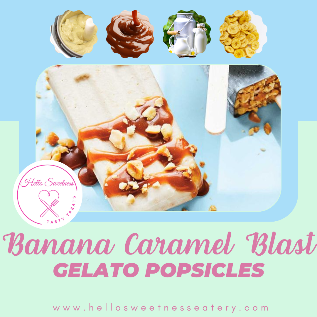 Banana Caramel Blast Gelato Popsicle