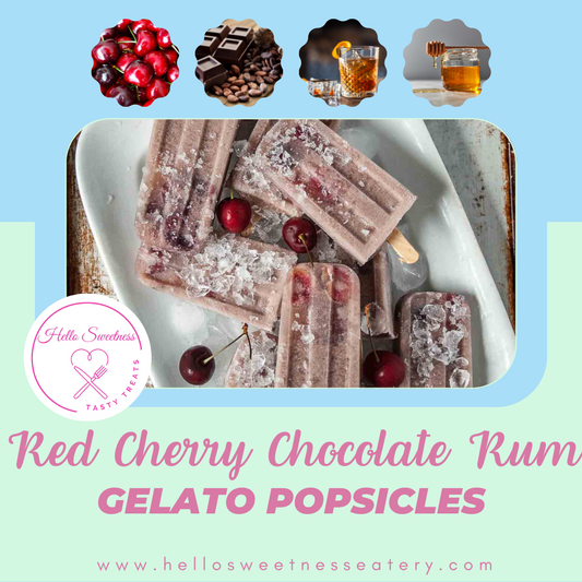 Red Cherry Chocolate Rum Gelato Popsicle