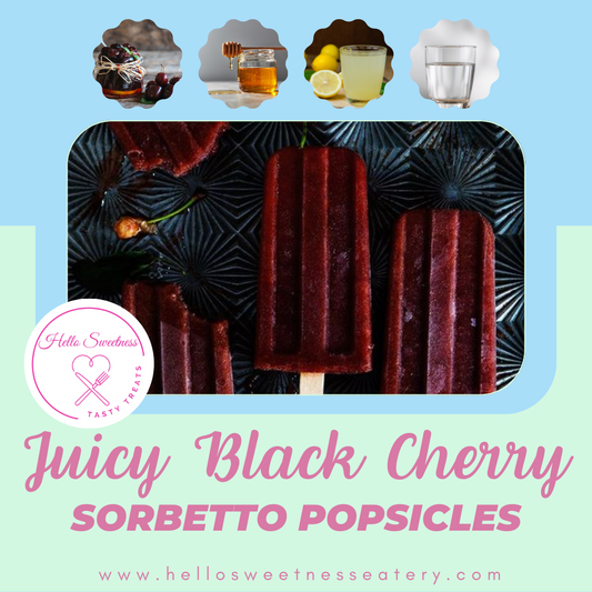 Juicy Black Cherry Sorbetto Popsicle